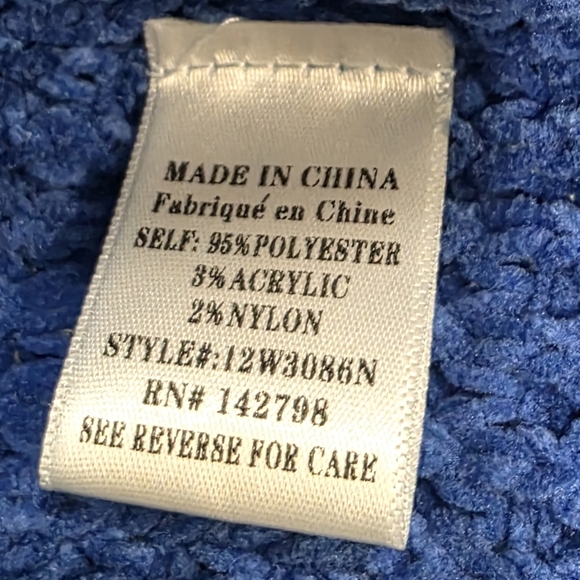 Royal Blue Long Sleeve Sweater - Picture 10 of 10